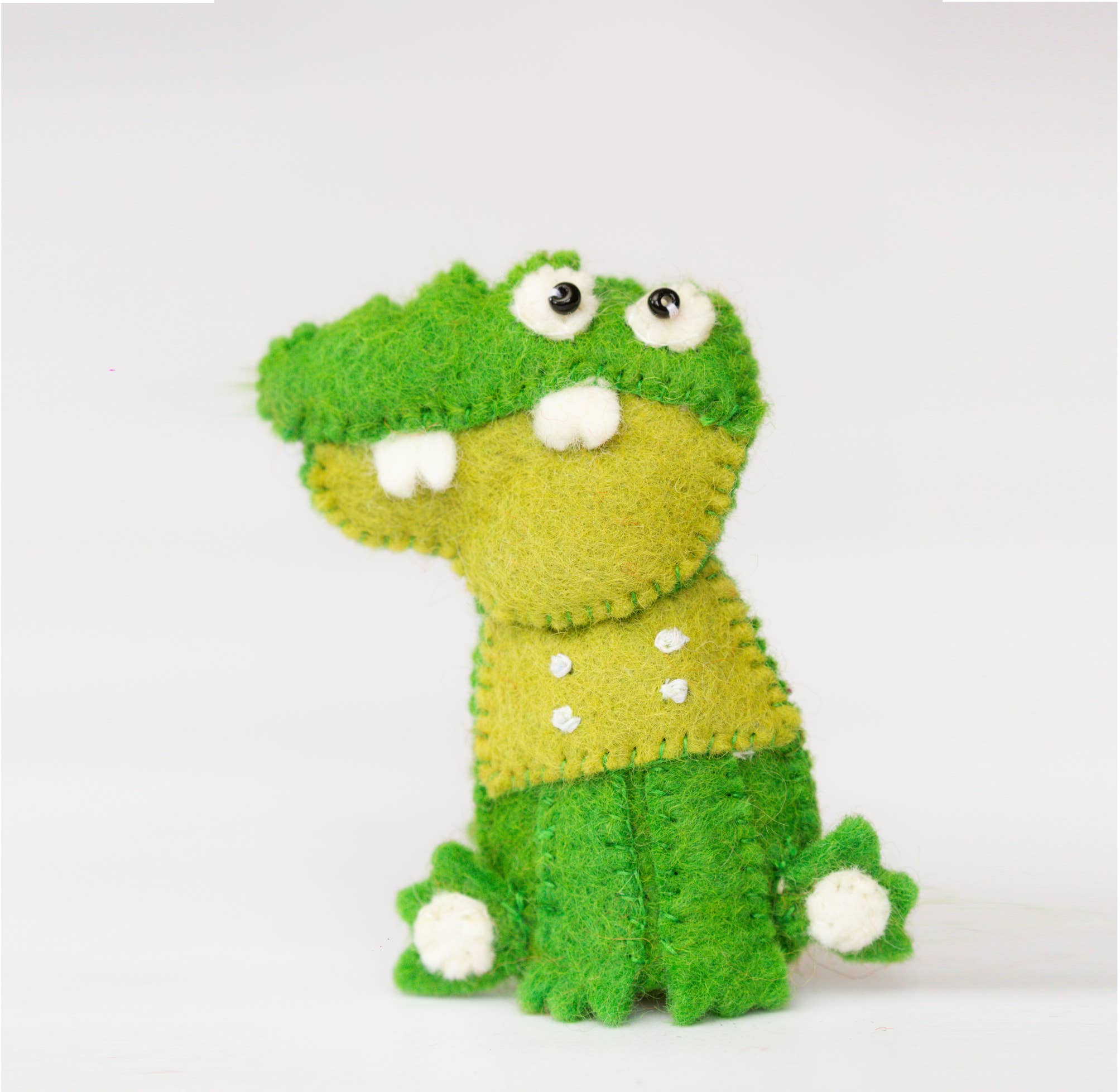 Everest Pet Supply & Gifts - Wholesale Finger Puppet - Kids & Baby - Alligator Finger Puppet, Handmade, Needle Felted, 100% Wool