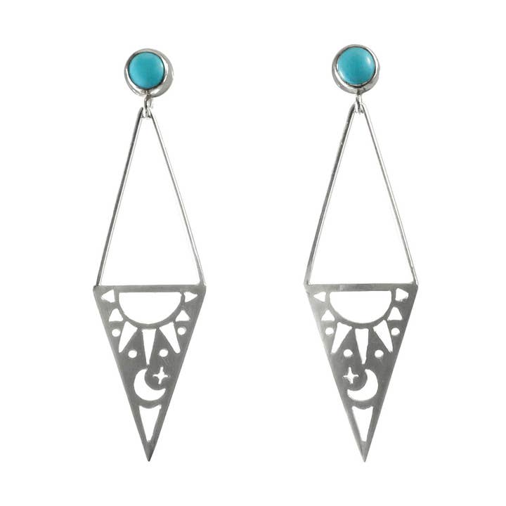 Trekant Moonlight solskin perle Post øreringe for engroshandel hos Kalai Jewelry