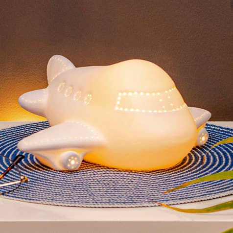 Porcelain Lamp -Plane for wholesale by L. GLOW Home