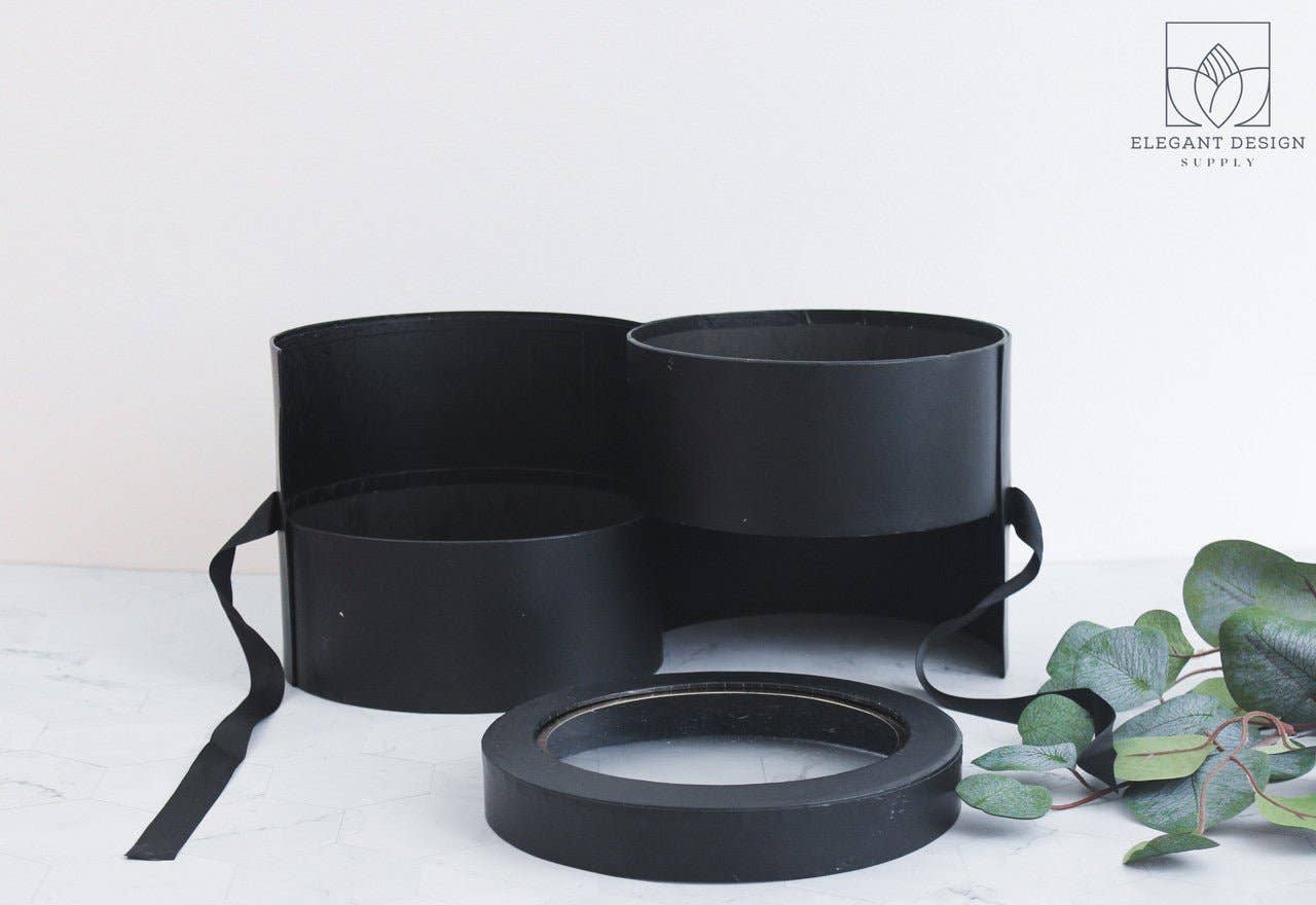 Elegant Design Supply – Engroshandel Gaveæske – To lag rund blomsterkasse med klart låg6
