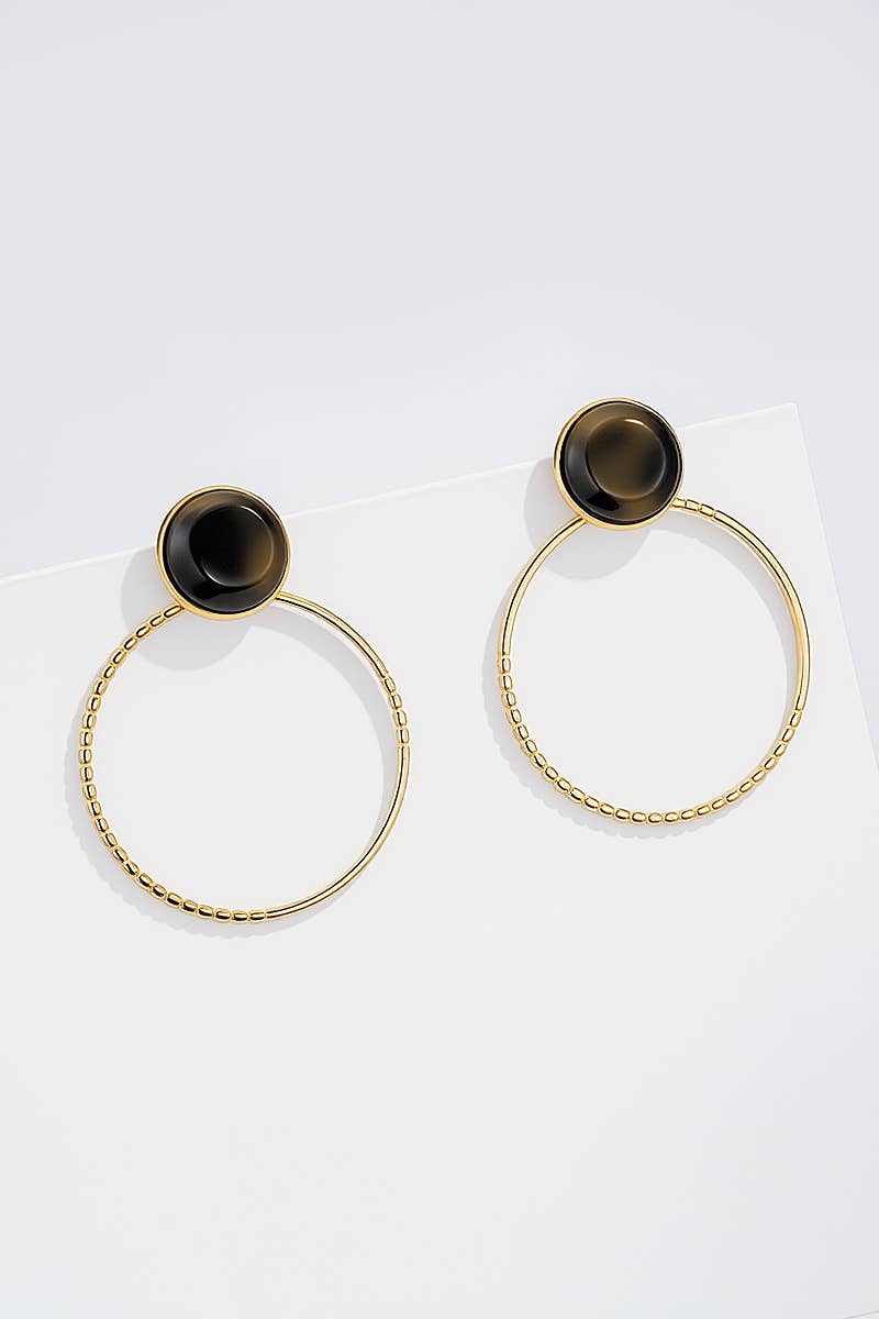 Gold Stainless steel earrings 124RX187 for wholesale on Faire2