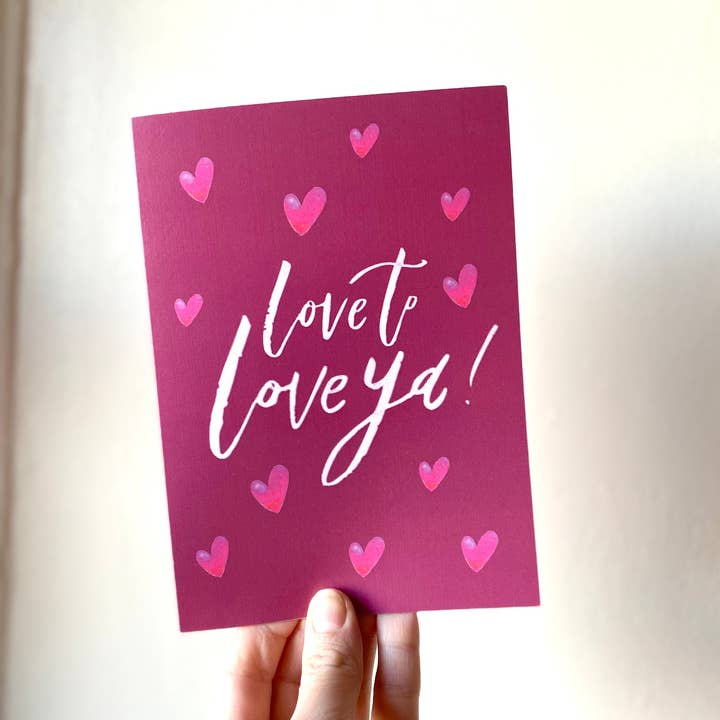 Cartão de amor para amar você//Cartões de amor, cartão de dia dos namorados, correio de caracol de amor, cartão de pequenos corações por atacado de Paint It Forward