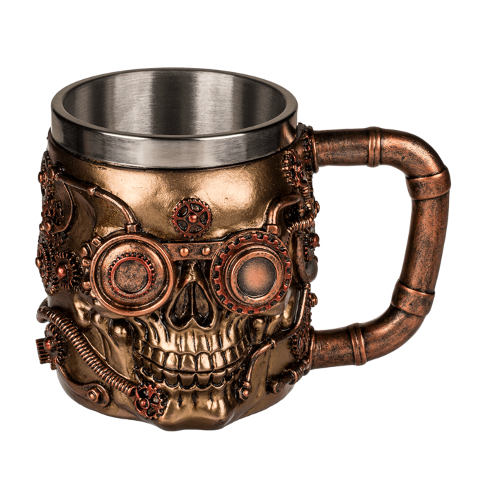 Out of the blue KG - Wholesale Coffee Mug - Polyresin beer mug with stainless steel insert,2