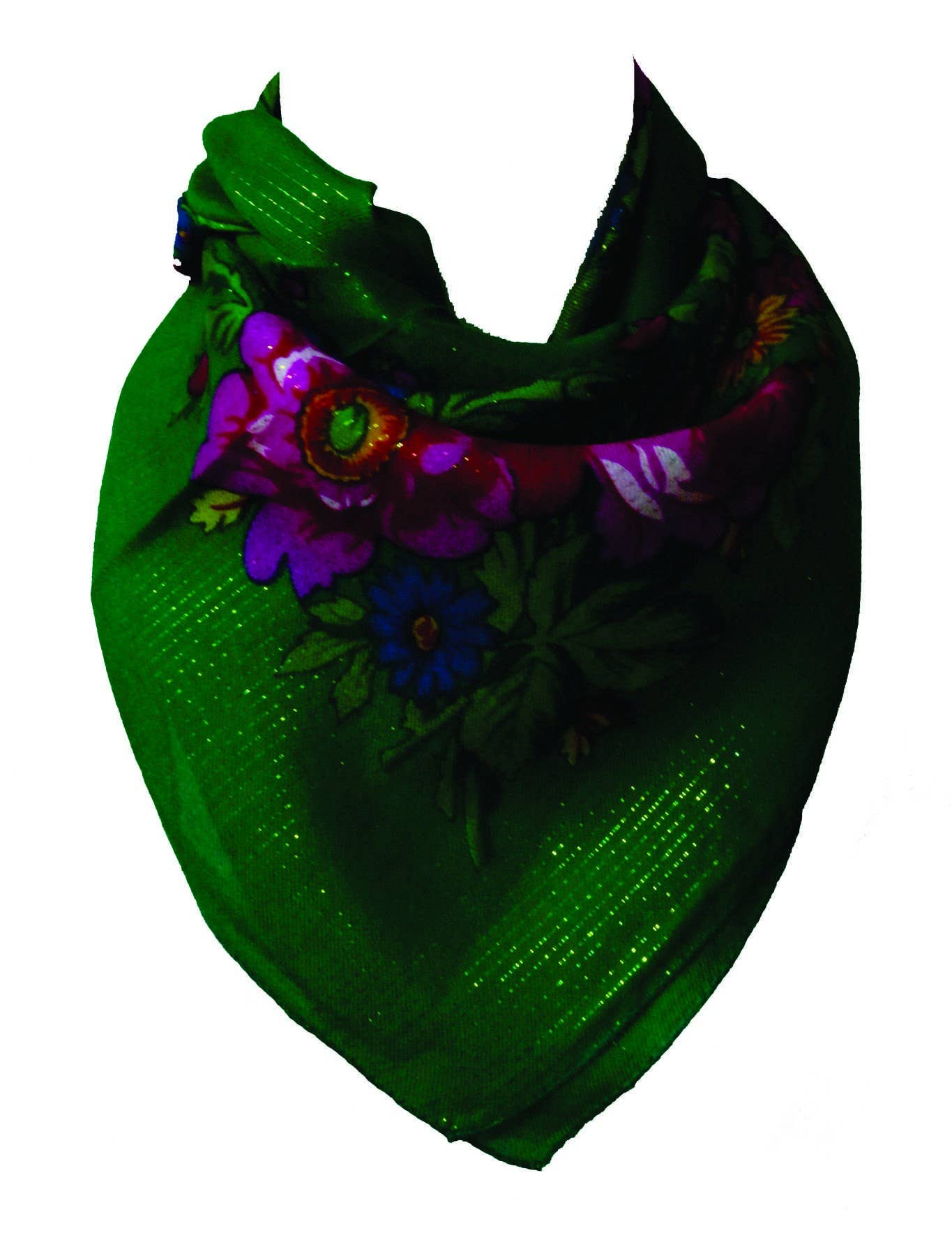 Nativo - Wholesale Scarf - Women's - FSF-GRE - 30" Square Scarf
100% Acrylic
floral Border Patte1