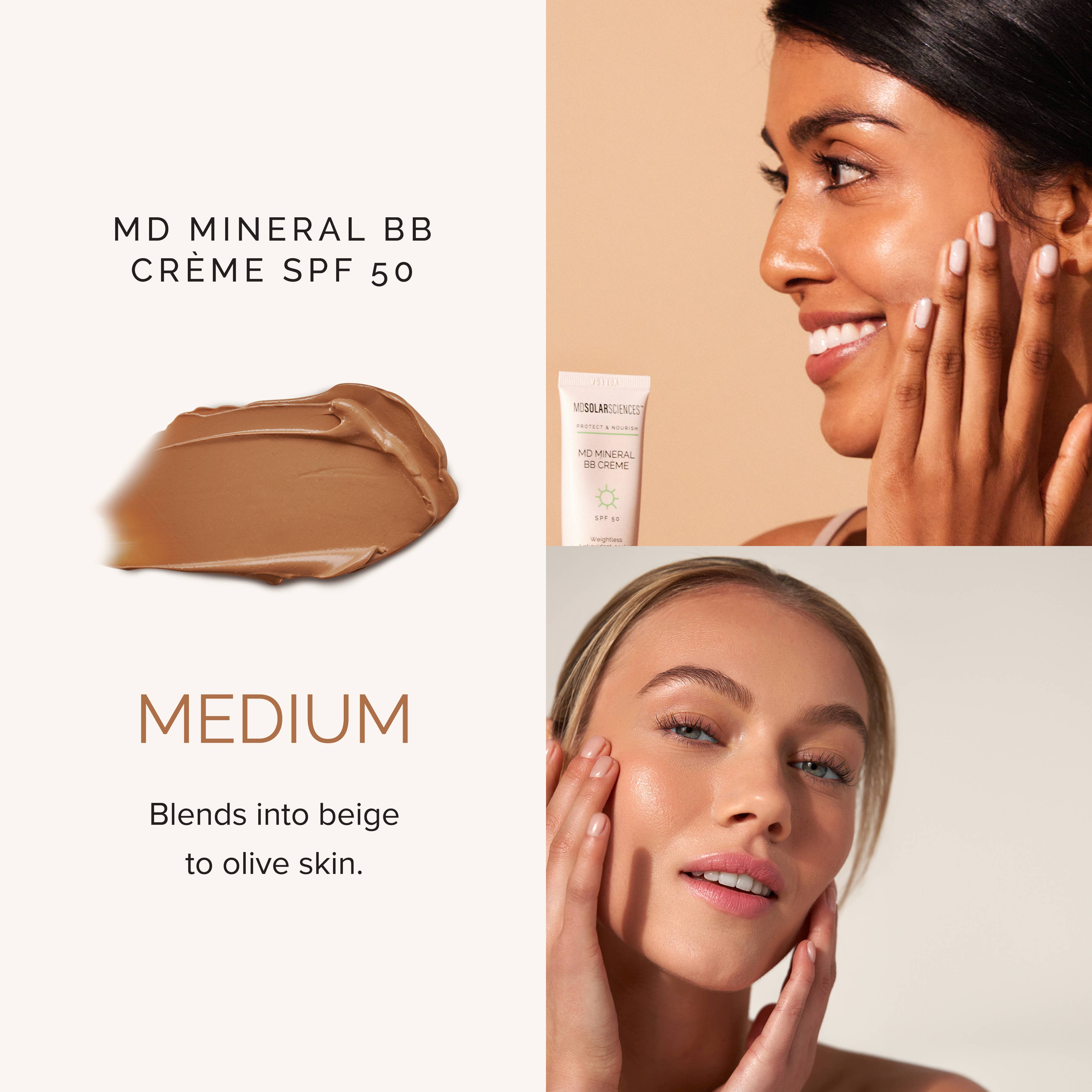 MDSolarSciences - Wholesale BB/CC Cream - MD Mineral BB Crème SPF 50 Medium Tinted Sunscreen2