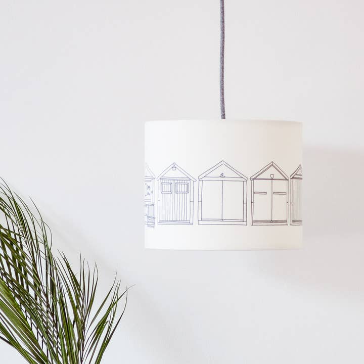 Beach Huts Grey Lampshade Ceiling for wholesale by Lume Lighting