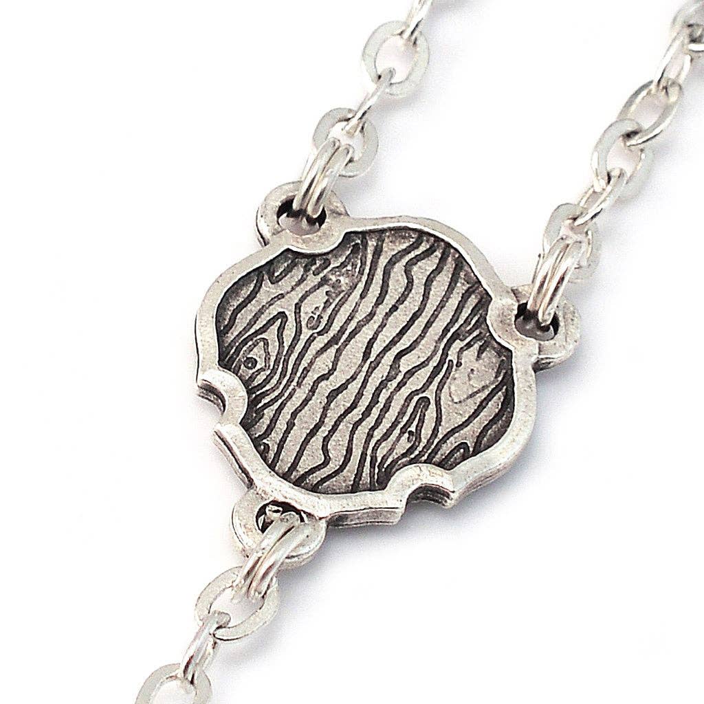 Ghirelli  UsA Inc - Vente Collier de prière en perles - Chapelet Saint Joseph noir et argenté - Perles en bois3