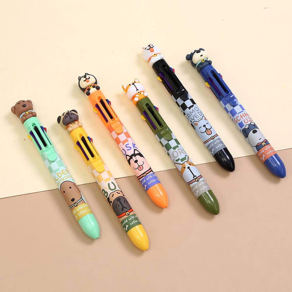 BCmini - Wholesale Pen - 23029 Dog 8-Color Retractable Ball Pen-2411