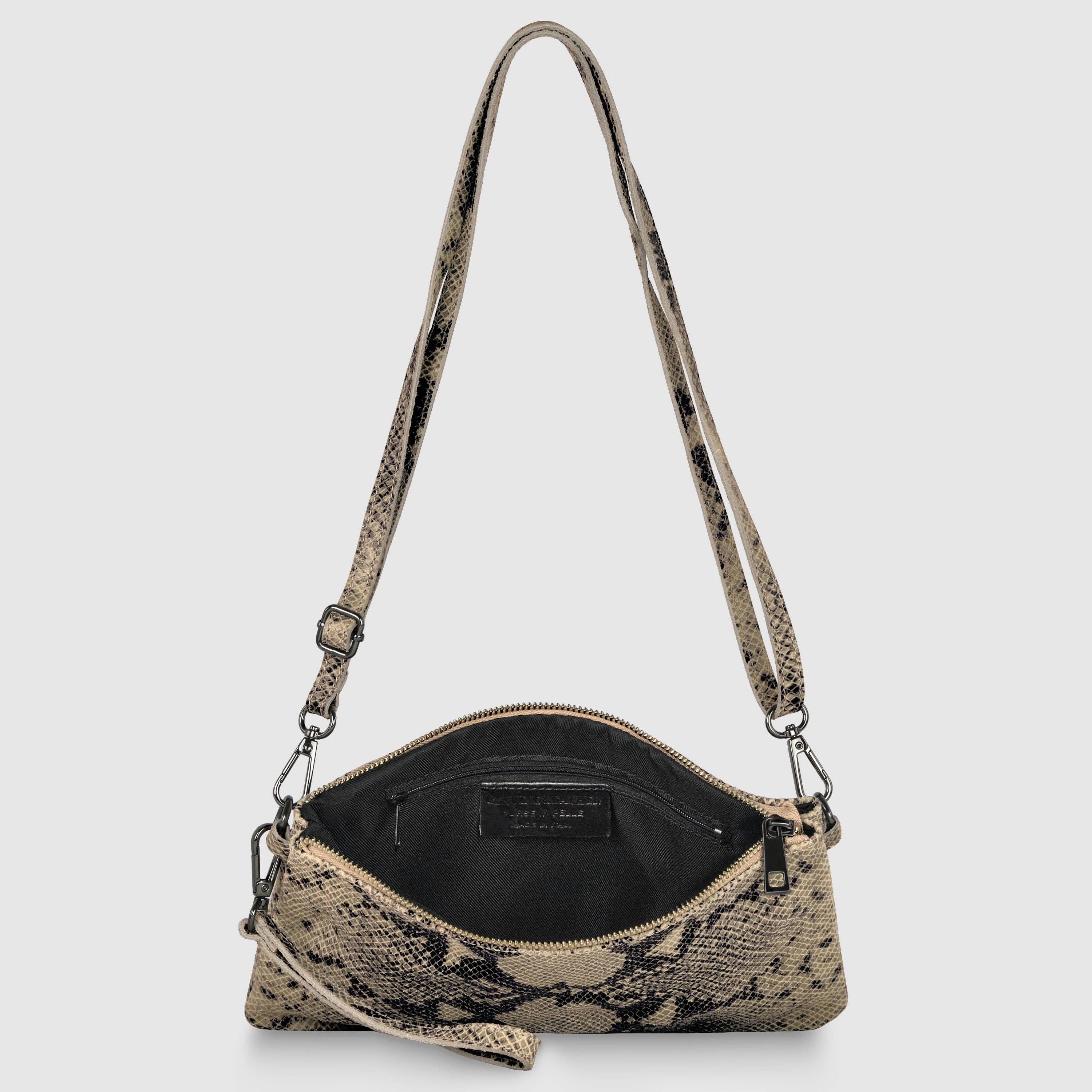 TAKEASY - Wholesale Crossbodytas - Dames - Python-Print Suède Schoudertas10