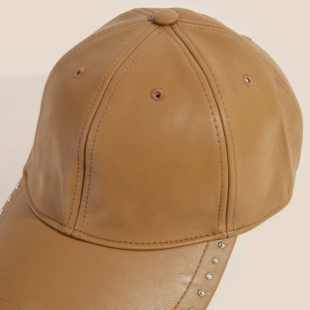 Anarchy Street – wholesale Baseball cap – Women's – Leather Rivet Trim Cap1