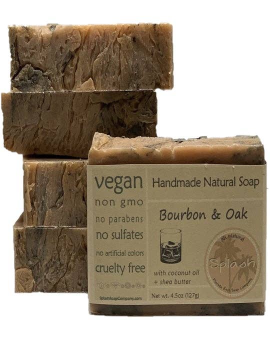Bourbon & Oak Natural Soap for wholesale by Splash Soap Company