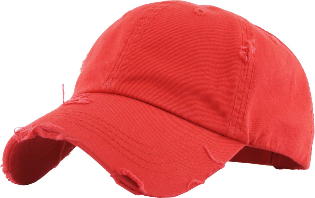 KBETHOS - Wholesale Ponytail Cap - Women's - Ponytail Washed Distressed Cotton Cap122