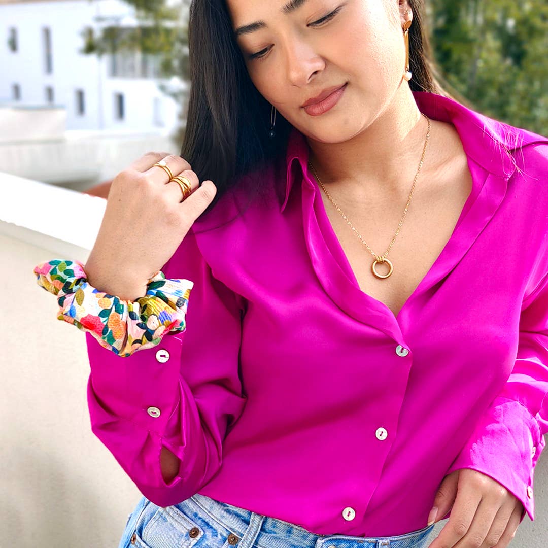 Laure Derrey - Wholesale Scarf - Women's - CHOUCHOU TIDA / multicolored floral polyester4