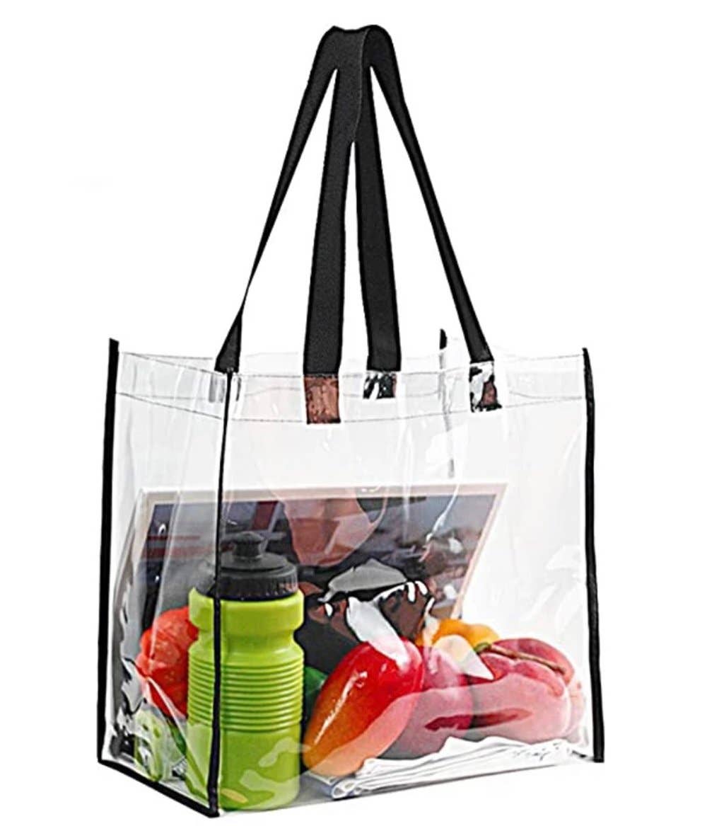 AR New York - Wholesale Grocery/Shopping Bag - Clear Polypropylene Shopping Bag with Side Pocket1