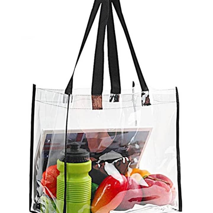 AR New York - Wholesale Grocery/Shopping Bag - Clear Polypropylene Shopping Bag with Side Pocket1