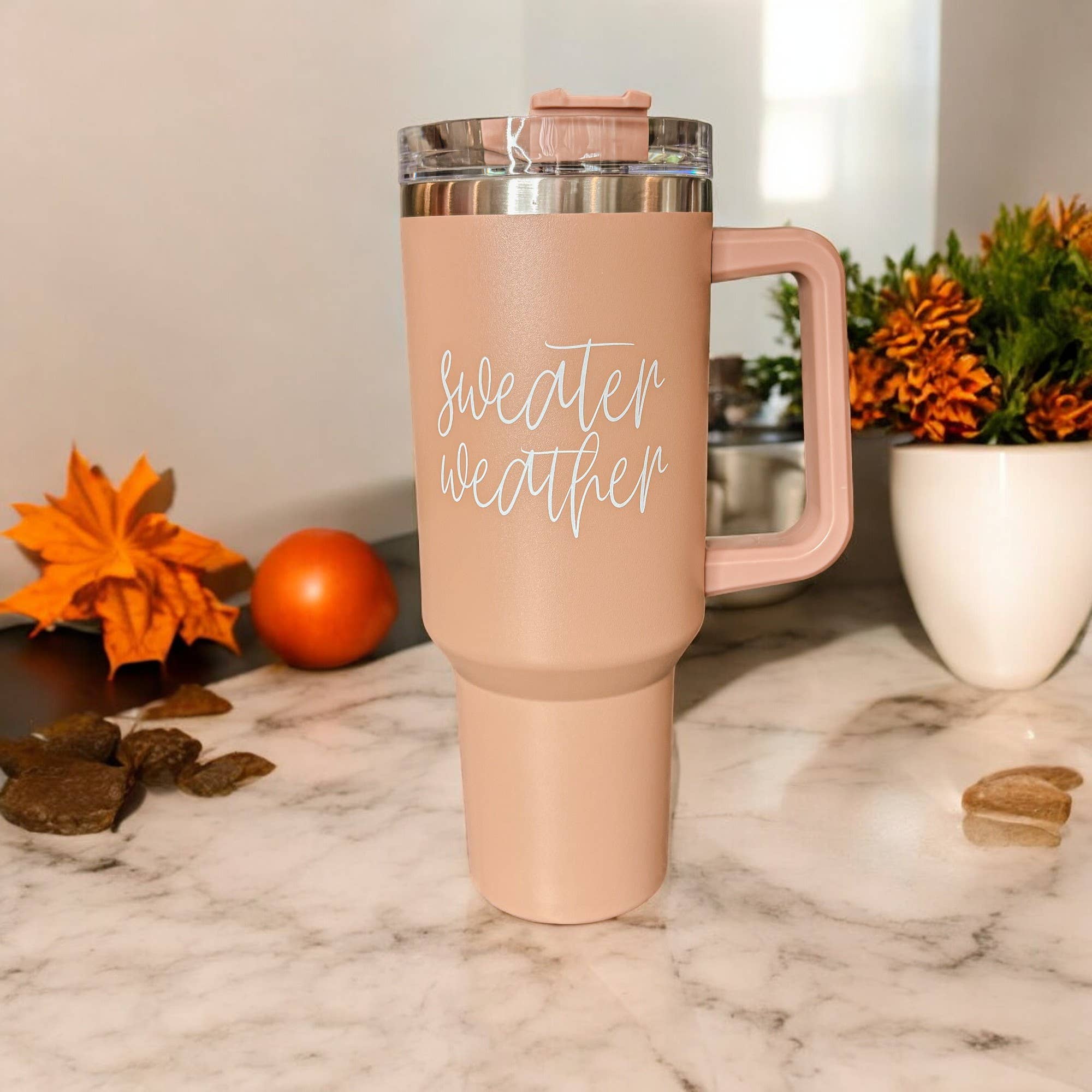 Gia Roma - Wholesale Insulated Mug/Tumbler - Fall 40oz Tumblers with Lid & Straw, Autumn Drinkware Mugs18