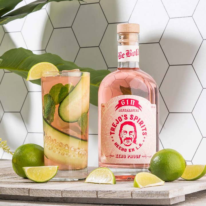 Trejo's Zero Proof Spirits - Wholesale Non-Alcoholic Spirits/Wine/Beer - Trejo's Spirits Zero Proof Pink Gin Alternative (6 Pack)10