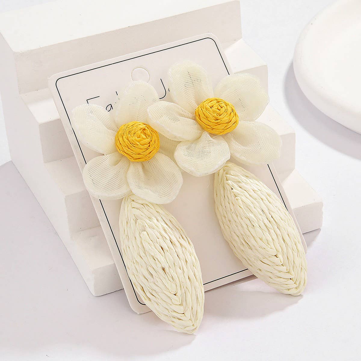 DOUBLJU - Wholesale Dangle Earrings - HANDMADE SWEET FLOWER ALMOND EARRINGS_CWAJE30490