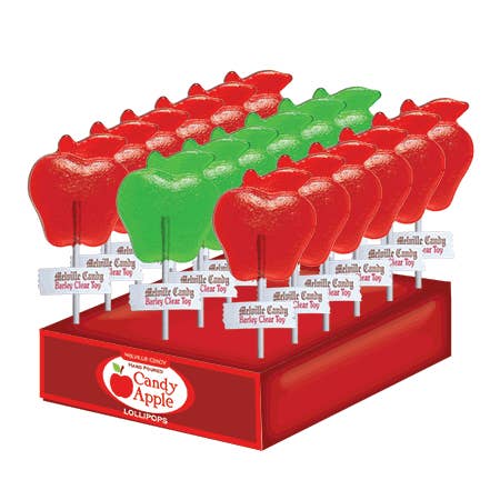 Melville Candy Company - Wholesale Lollipop - Fall Apple Lollipops - Red and Green1