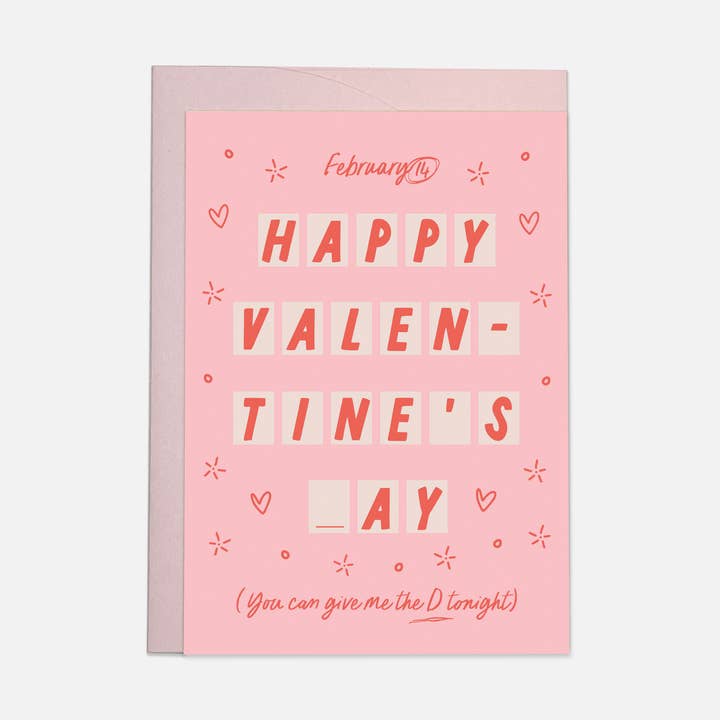 D tonight Valentines day greeting card for wholesale by Kaart Blanche