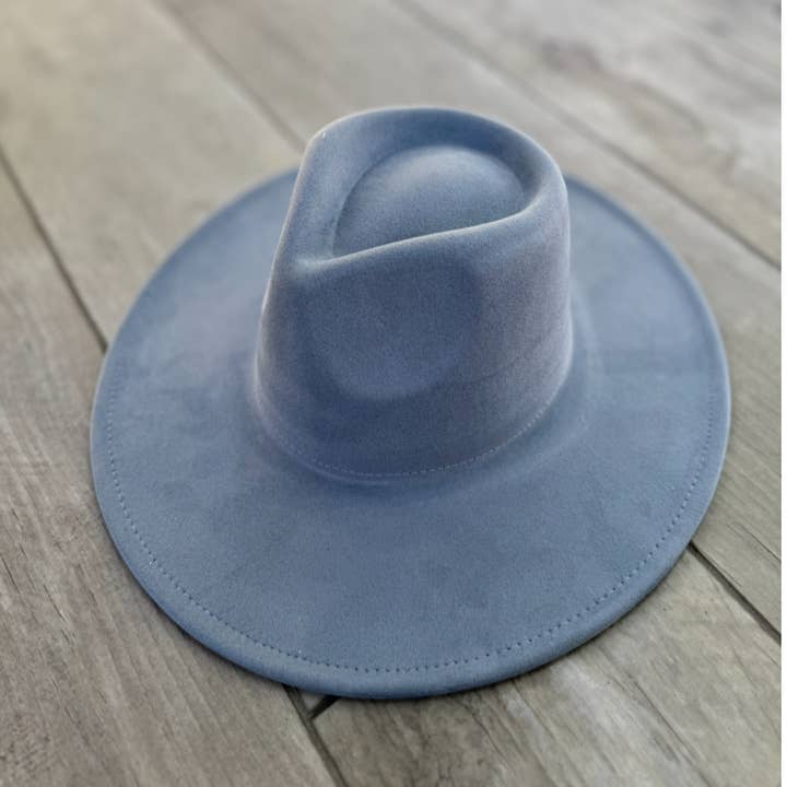 Queens INC - Wholesale Fedora - Women's - Vegan Suede Wide Brim Rancher Hat 14