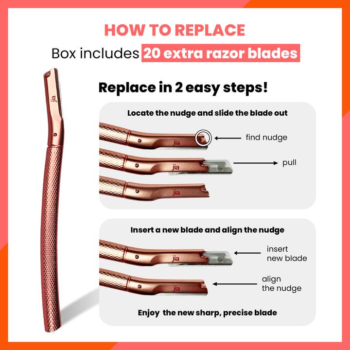 jia Personal Care - Wholesale Razor - Dermaplaning Facial Razors Display + Razors Prepack19