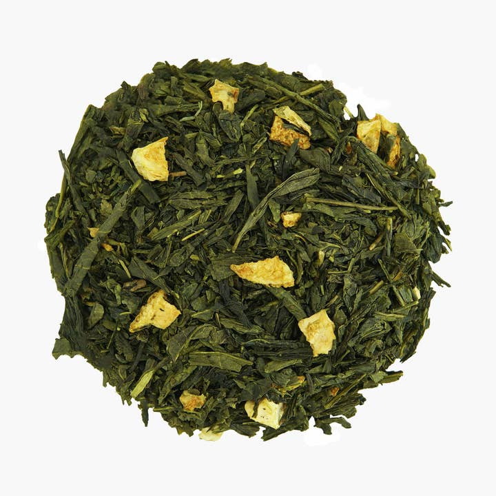 "For The Love Of Money" Citrus Green Tea for wholesale by Musicalitea