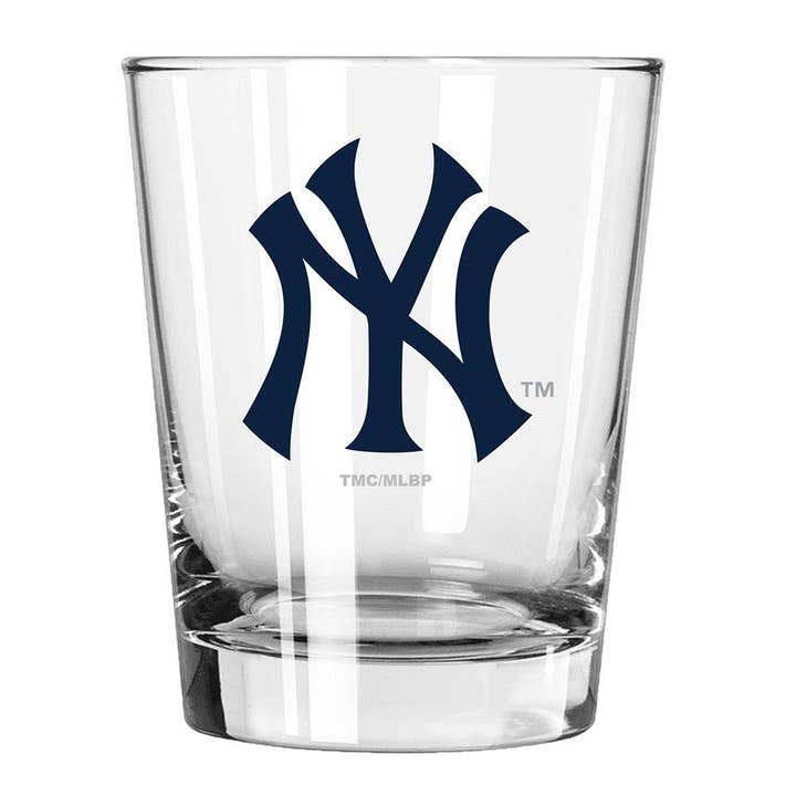 15oz Old Fashioned w/Color Logo, New York Yankees for wholesale by The Memory Company