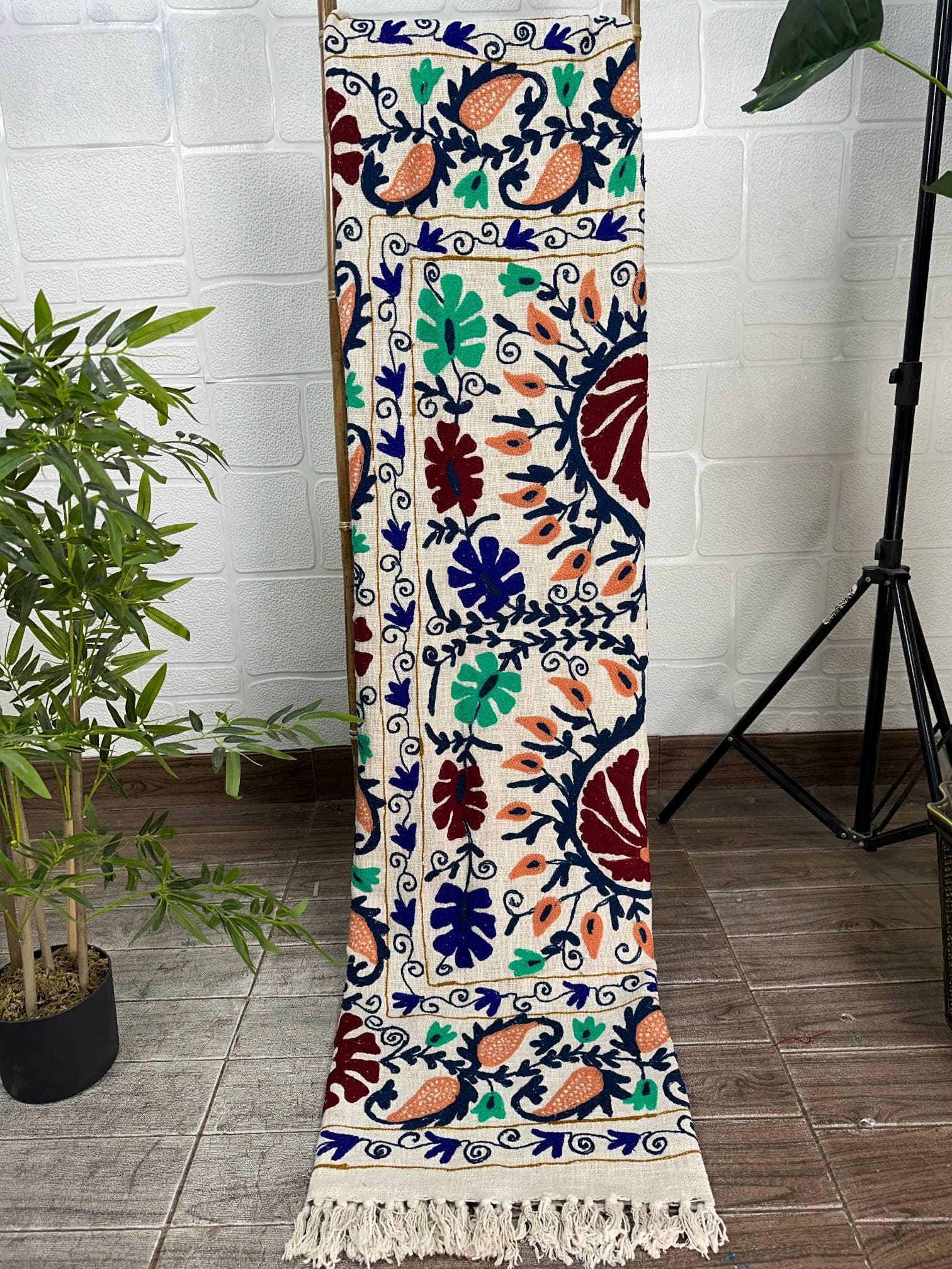 The Eastern Loom - Wholesale Throw Blanket - Suzani Throw, Hand Embroidery Bedspread, Cotton Wall hanging4