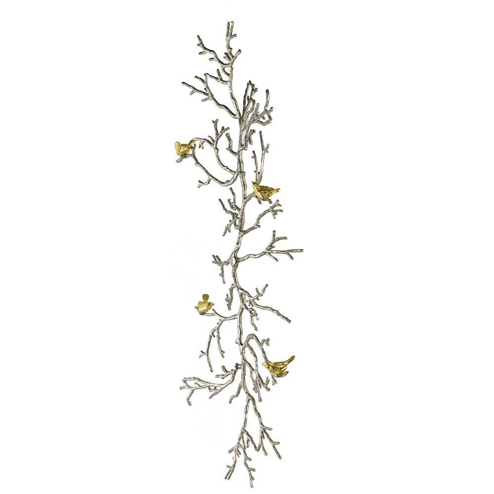 A&B Home Group Inc. - Vente Décoration murale - Décoration murale en forme de branche 35x13x5,5" - Argent/Or4