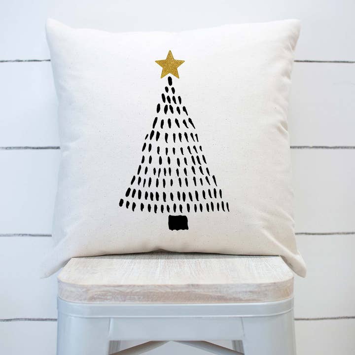 Housse d'oreiller vintage pour sapin de Noël avec étoile dorée pour la vente par Rising Tide Vintage