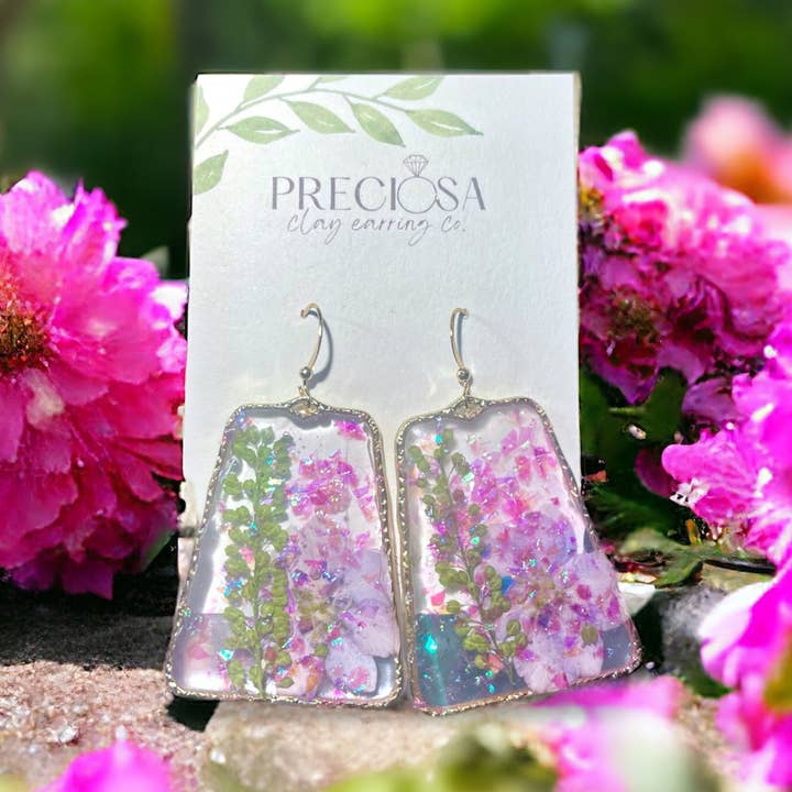 Sage & Amethyst Gold-Filled Wildflowers for wholesale by Preciosa Jewelry Co.