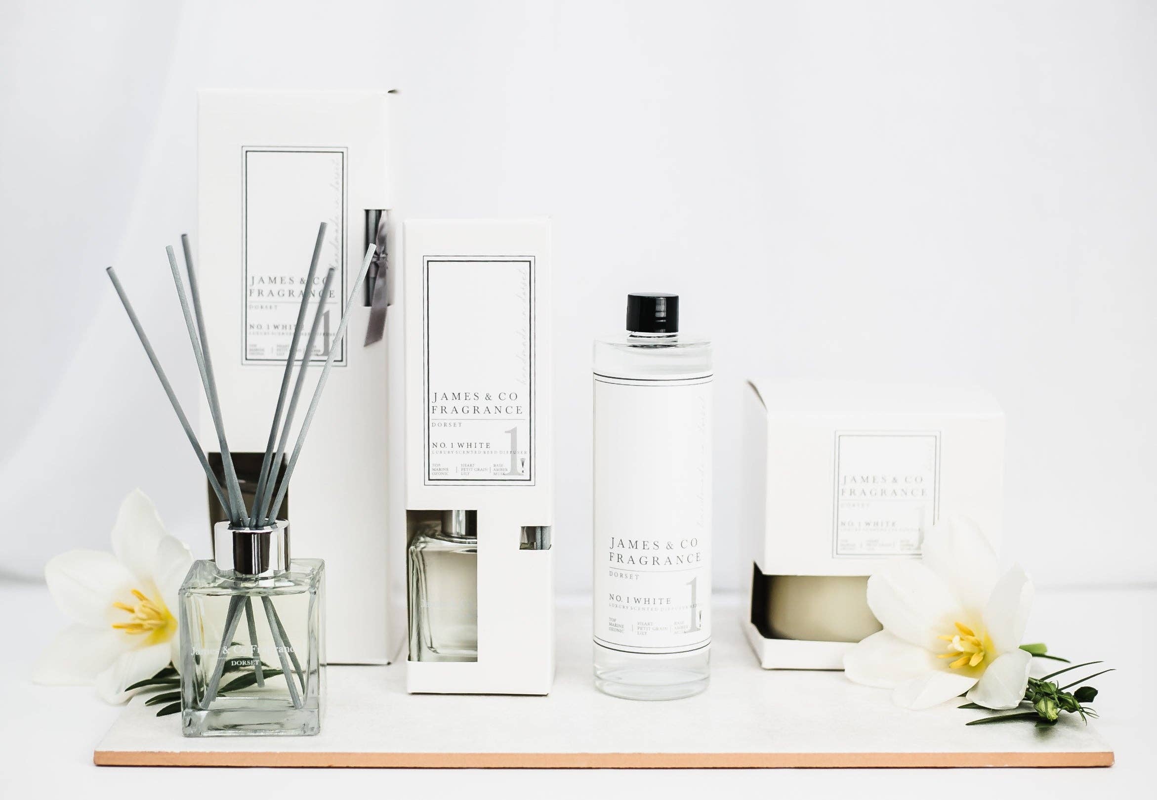 James & Co Fragrance - Vente Huile parfumée - Recharge d'huile diffuseur blanc n° 12