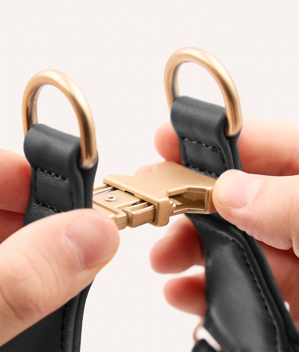 CAFIDE - Wholesale Pet Harness - Dog - "Step In" Vegan Leather Harness Black, Jala2