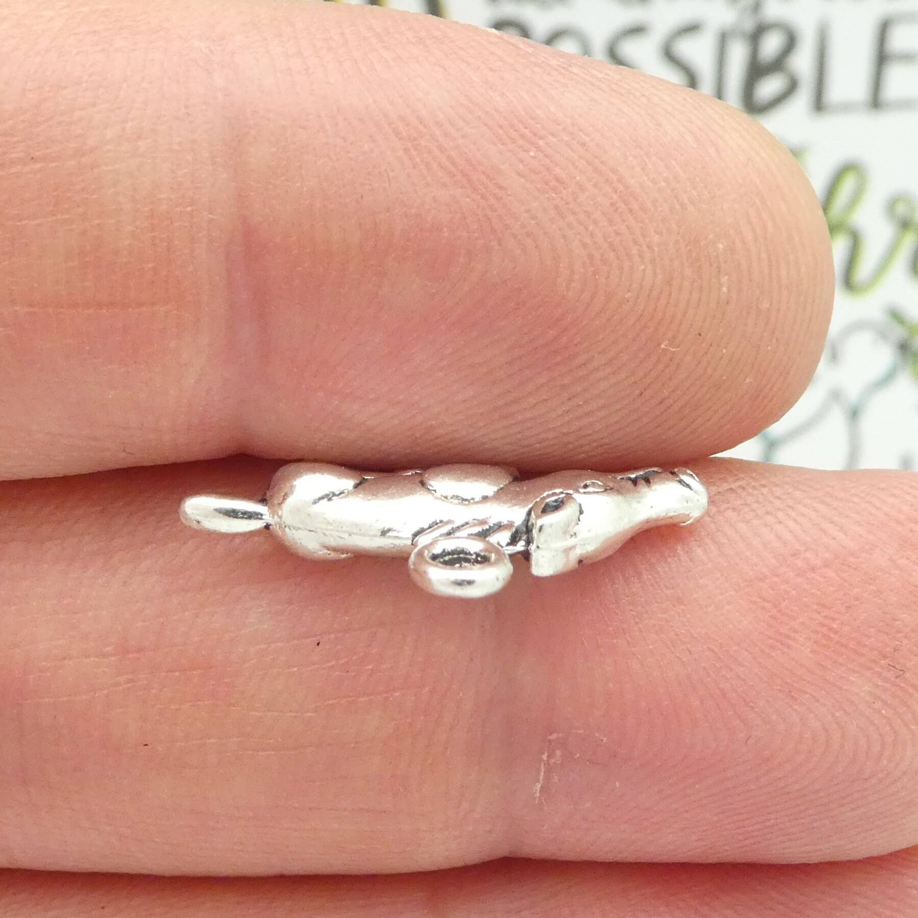 Treasure Island - Wholesale Individual Charm/Pendant - 5 Silver Razorback Charm Hog Pendant Double Sided 16x20mm by TIJC SP06803