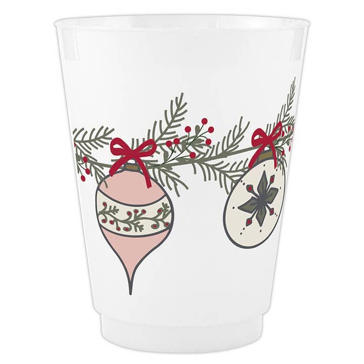 Santa Barbara Design Studio by Creative Brands - Wholesale Disposable Cup - Gold Foil Frost Cup - Ornaments - Set of 8