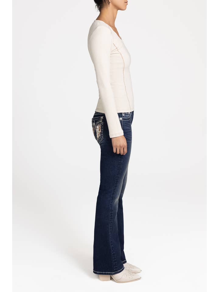 Miss Me - Wholesale Knit Top - Women's - MT3251L- LONG SLEEVE TOP2