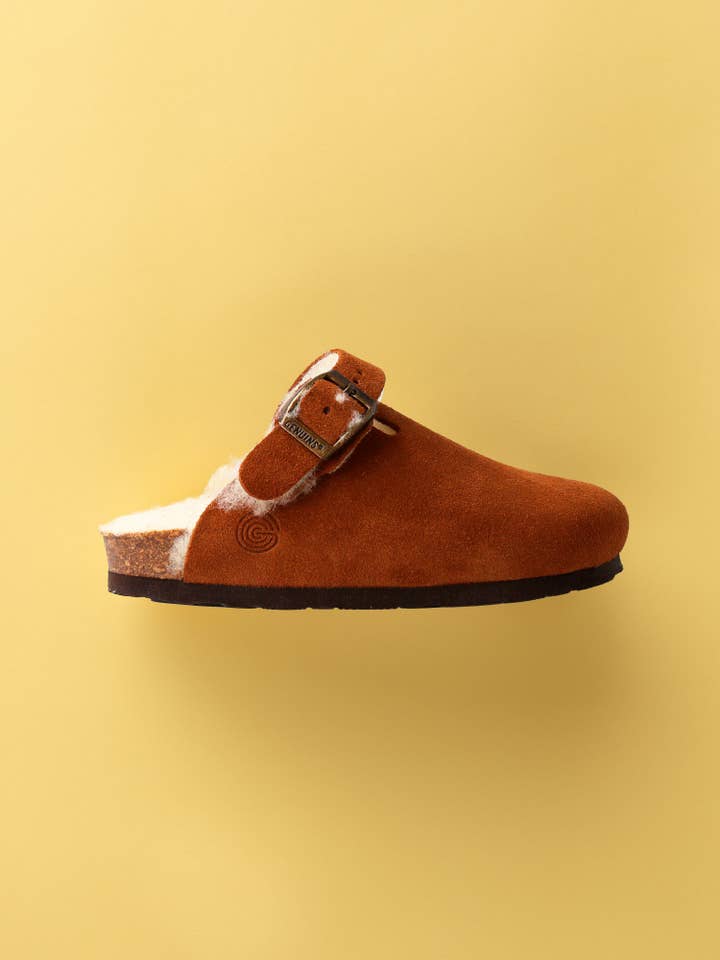 GENUINS - Wholesale Slippers - Kids - SHETLAND VELOUR WOOL ALMOND2