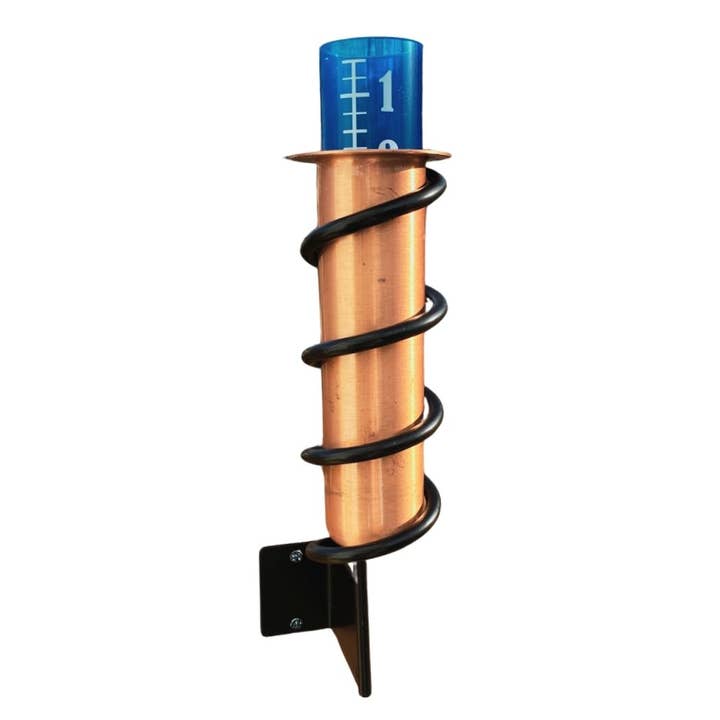 World's Coolest Rain Gauge Co. - Wholesale Outdoor Ornament/Decor - Solid Copper Post or Fence Mount Rain Gauge. Winter Safe.