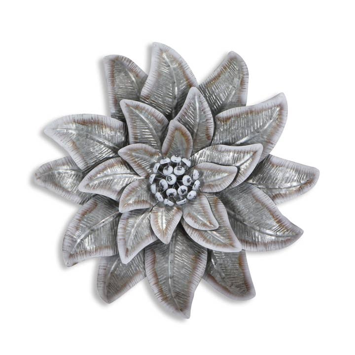 Varinnia Galvanized Metal Lotus Style Wall Decor for wholesale by Cheungs Home Decor