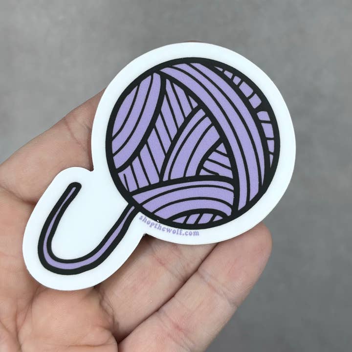 Aufkleber - Fiber Art Garnkugel für den Großhandel von The Wolfshop