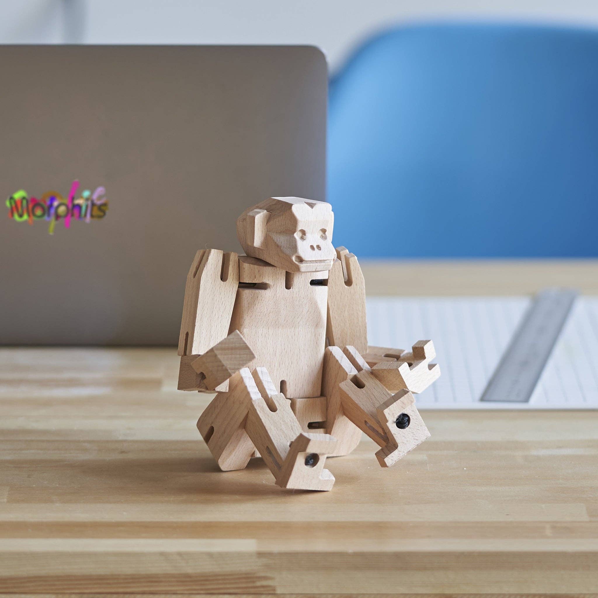 Yoshiaki Ito Design – Brinquedo de madeira - Crianças por atacado – Brinquedo de Madeira Morphits® Monkey: Liberte a Criatividade com o Poseab10