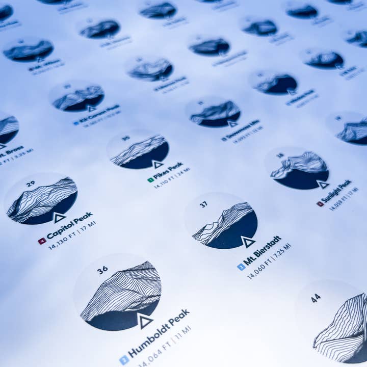 Pine & Ember - Wholesale Poster - Colorado 14ers Poster1