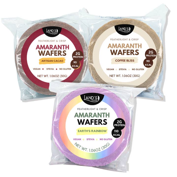 Amaranth Wafers for wholesale by Land's Foods