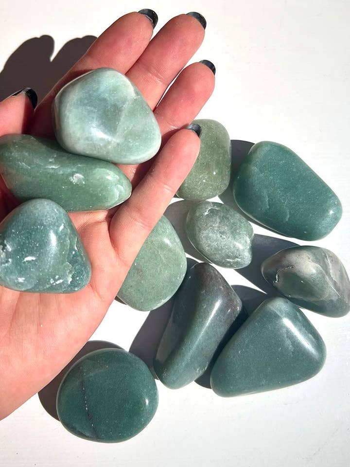 Green Quartz Tumble - Health/Love/Transmutation for wholesale by SK CRYSTAL