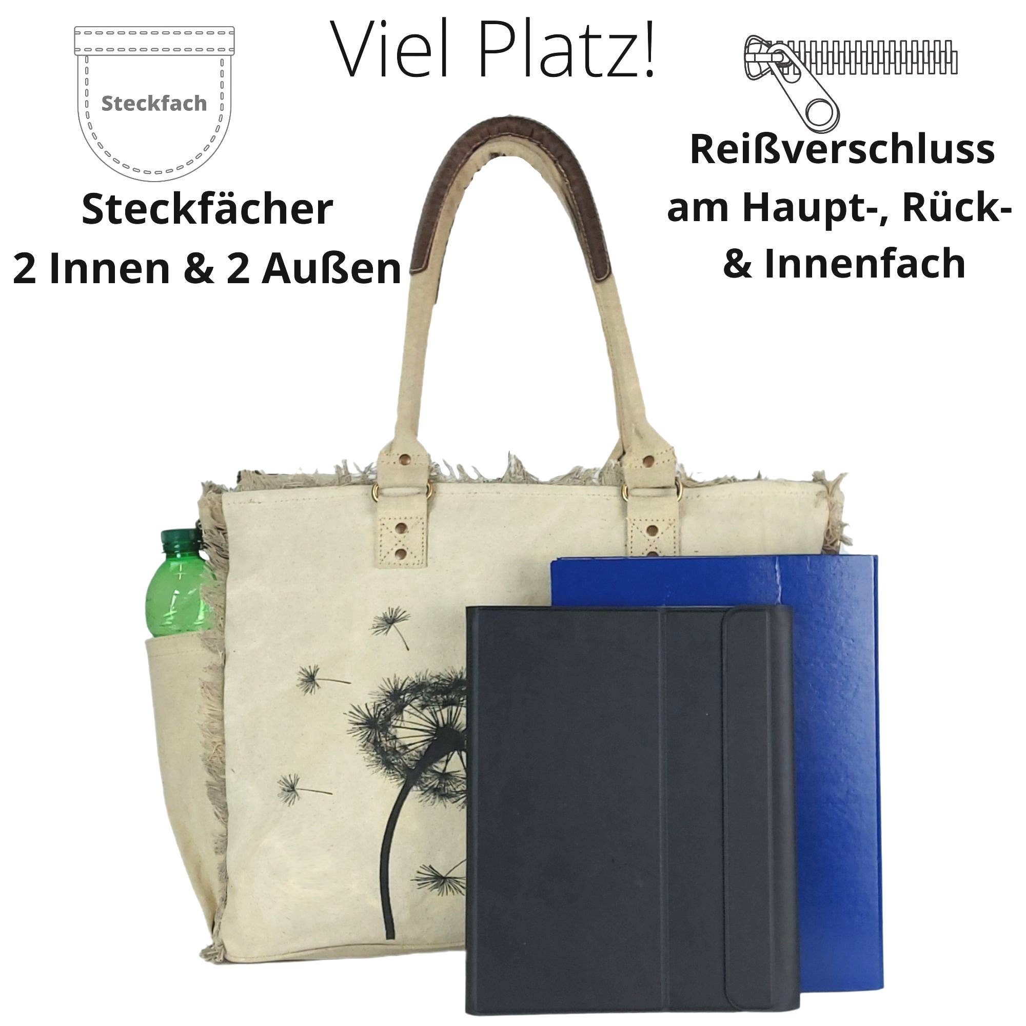 Sunsa – Großhandel Schultertasche – Damen – Sunsa Damen Handtasche. XXL Große Schultertasche aus Canvas6