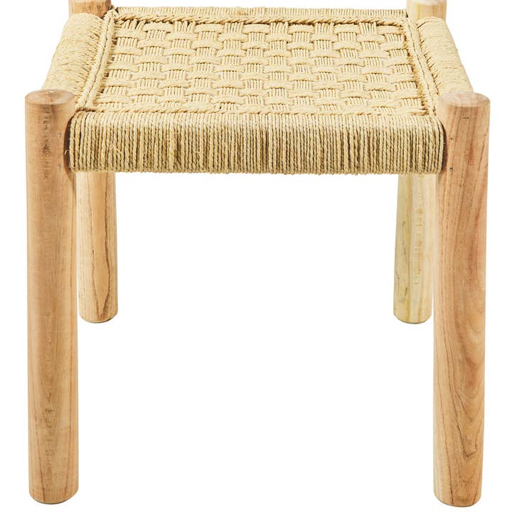 Jambe - Kruk met koordweefsel in natuurlijke kleur voor wholesale door Novità Home