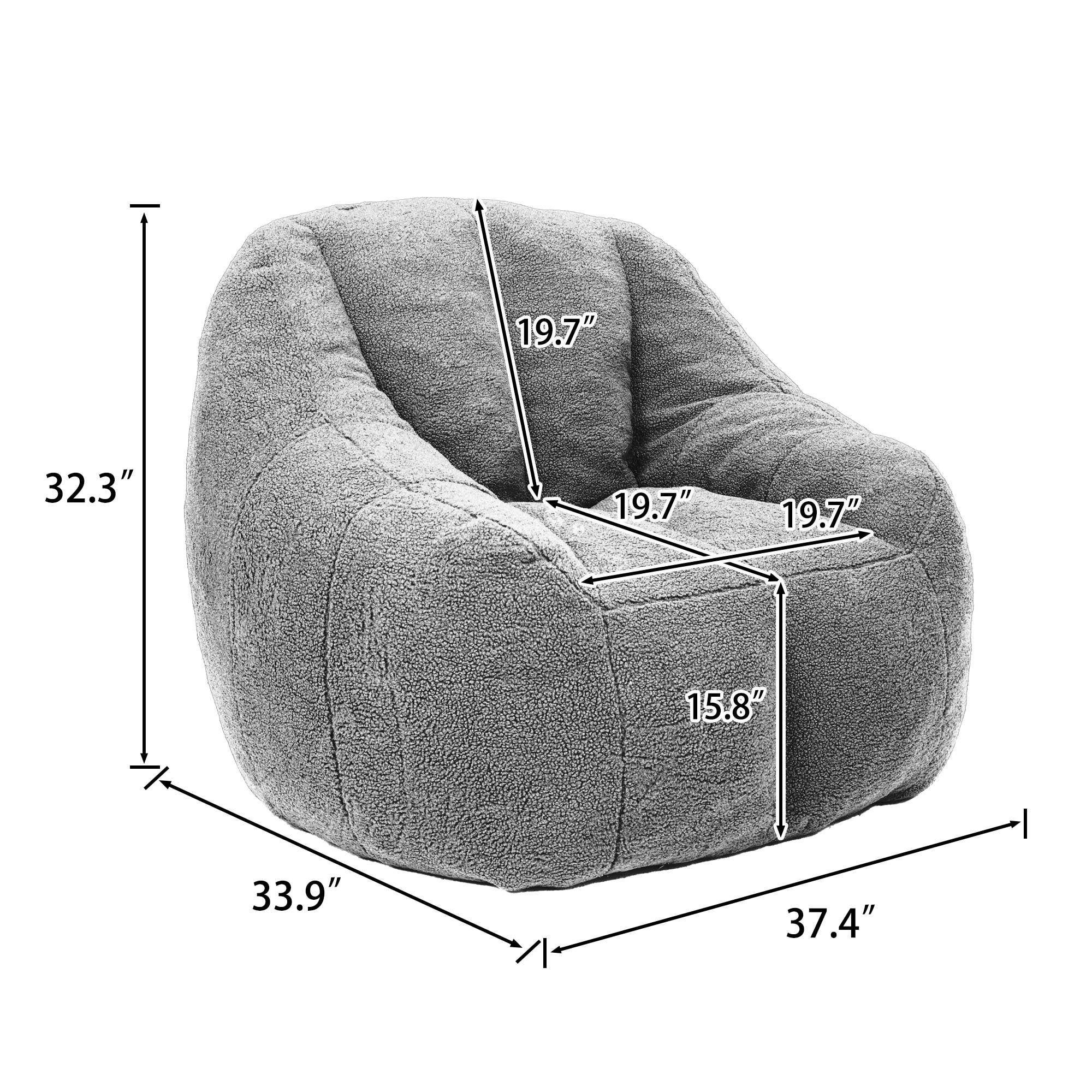 VTNG50 - Wholesale Chair - Bean Bag Chair with Memory Foam for Living Spaces5