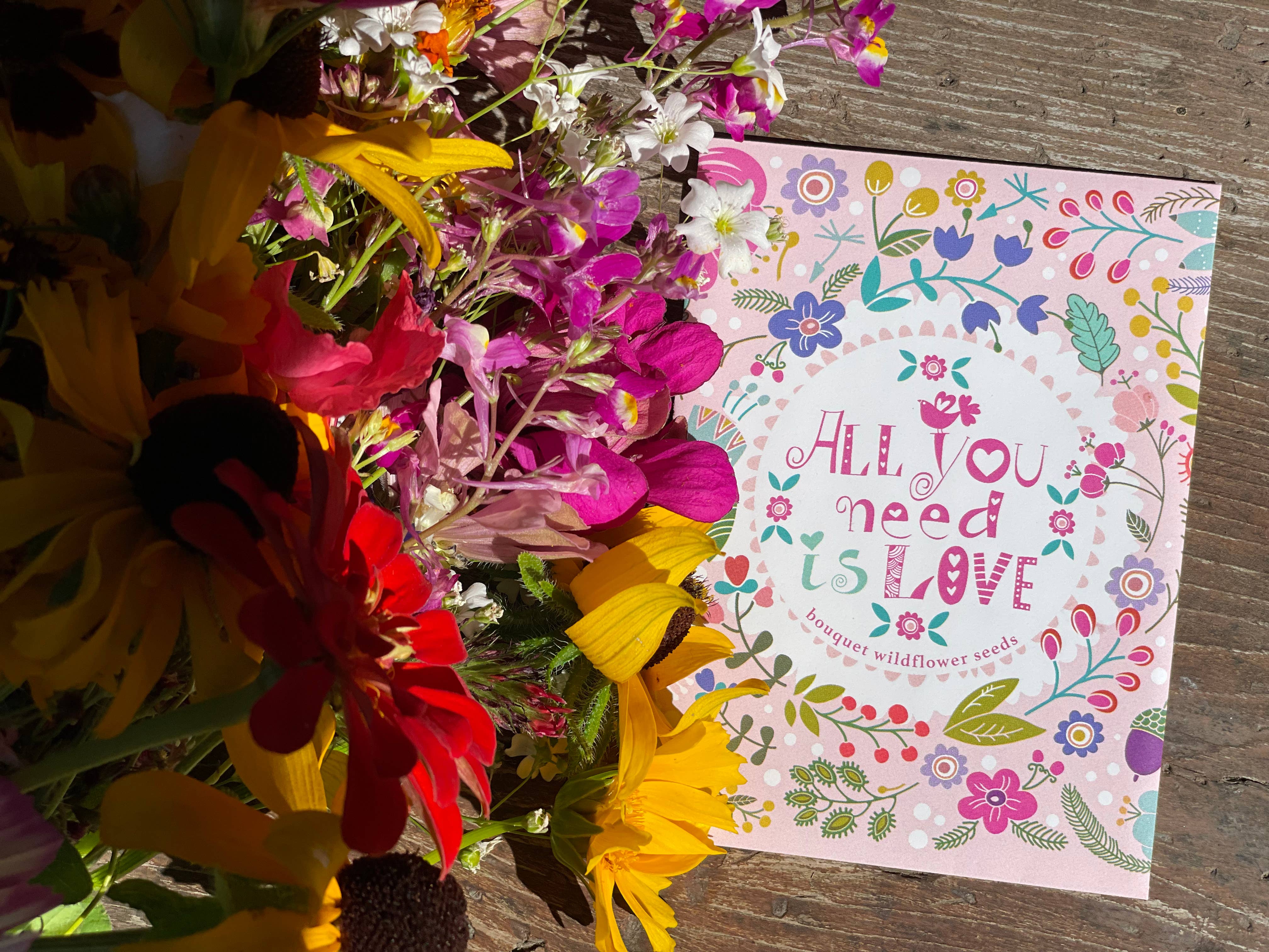 Bentley Seed Co. - Wholesale Love Card - All You Need is Love Fun Wildflowers6