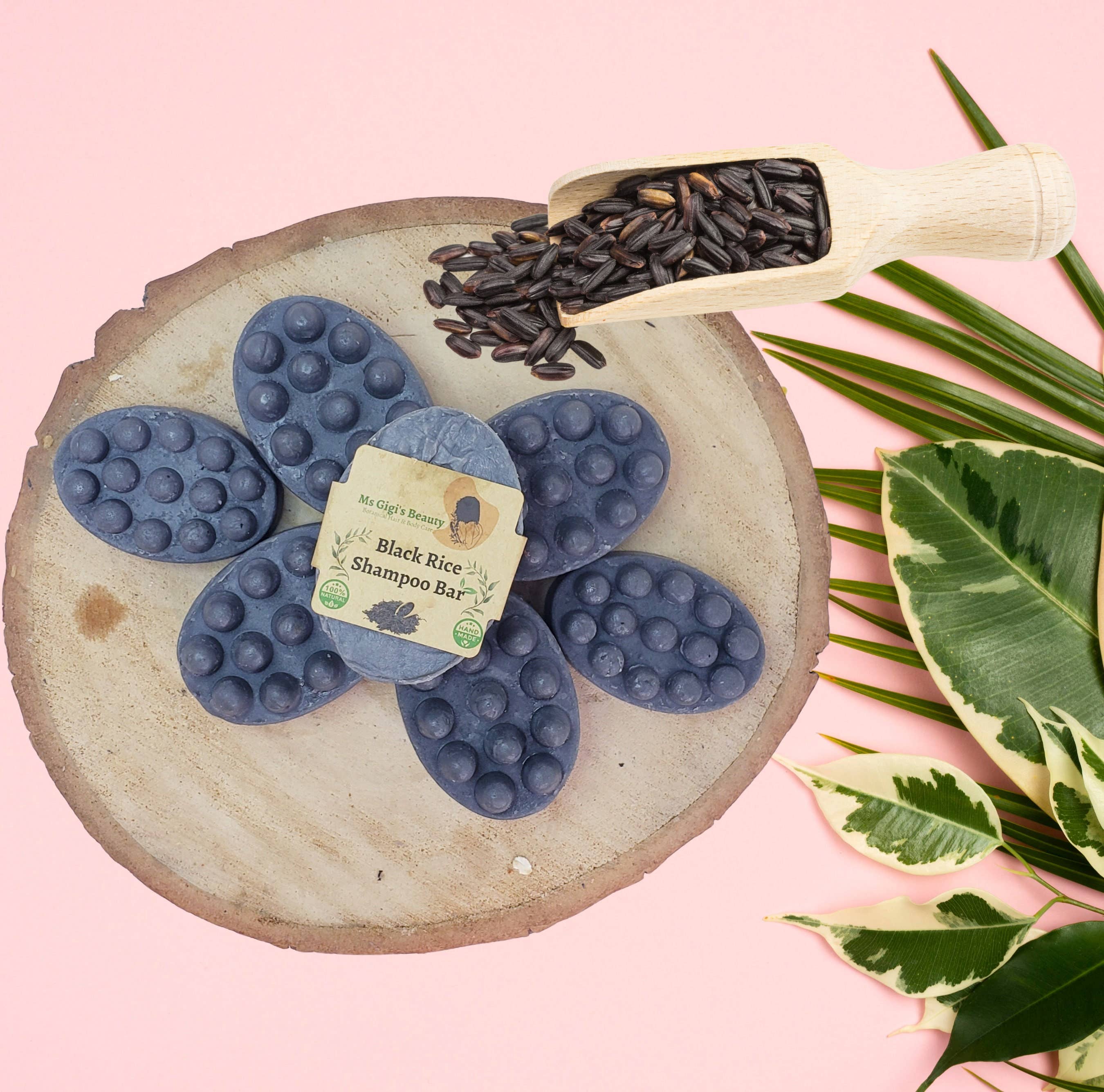 Ms Gigi’s Beauty LLC - Wholesale Shampoo Puck/Solid Shampoo - Black Rice Water Hair Growth Shampoo Massage Bar1